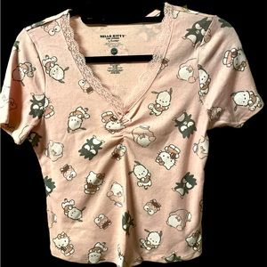 HELLO KITTY AND FRIENDS BLOUSE, SIZE M. NWT.